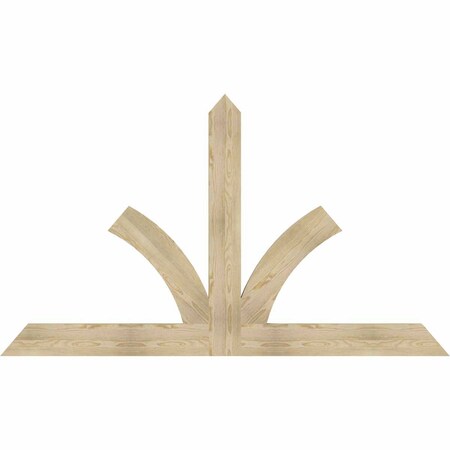 Ekena Millwork Richland Rough Sawn Timber Gable Bracket, Douglas Fir, 84"W x 49"H x 2"D x 6"F, 14/12 Pitch GBW084X49X0206RIC00RDF